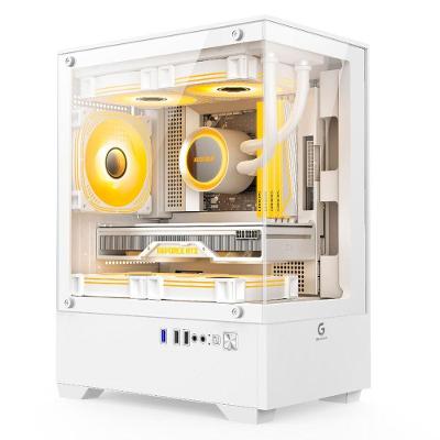 Gabinete Gamer R31W Tower Micro Atx Mini Itx em Aço com 3 Fans Branco BR-X
