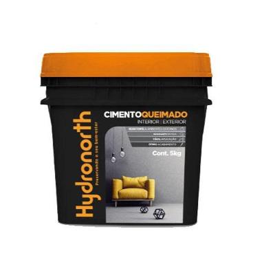 Cimento Queimado Fosco Cinza Cronos 5kg para Paredes com Acabamento Moderno Hydronorth