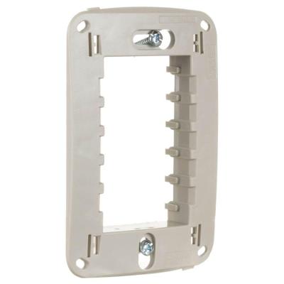 Suporte 4x2 para 3 Módulos S3B76120 Miluz Branco em Termoplástico ABS-UV Steck