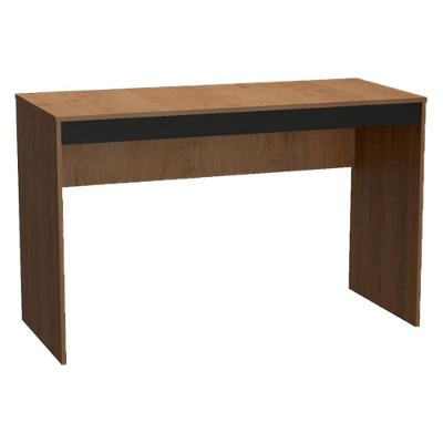 Mesa Escrivaninha Retangular B23 Moderno MDP 120cm Preto com Prateleira Nova Mobile