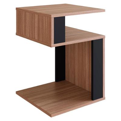 Mesa Lateral B74 Quadrada MDP 35cm Montana Preto Nova Mobile