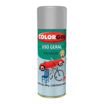 Spray Tinta Uso Geral Cores Lisas Cinza Placa 400ML para Objetos Domésticos Colorgin