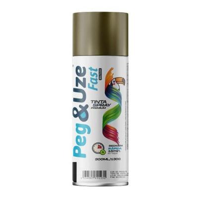Spray para Pintura Peg & Use Metálico Dourado para Artesanato e Decoração Chesiquímica