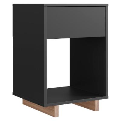 Mesa de Cabeceira B88 1 Gaveta MDP Moderno Grafite Nova Mobile