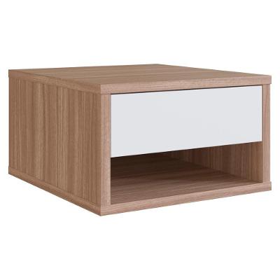 Mesa de Cabeceira Suspensa B87 1 Gaveta Moderno Branco Nova Mobile