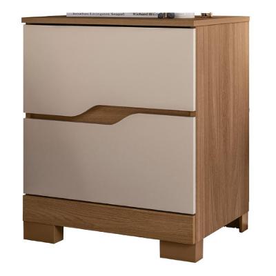 Mesa de Cabeceira Ares 2 Gavetas MDP MDF Moderna Fendi Moval Móveis