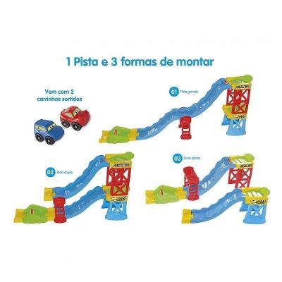 Pista Infantil Ramp Racer para Montar com 28 Peças e Adesivos Maral