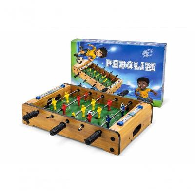 Pebolim de Mesa Madeira Portátil Infantil Jogo de Futebol com Bolas Dute Brasil