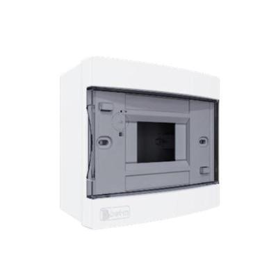 Quadro de Distribuição de Sobrepor 4 Tizo 4+1 Din 3 Ul Porta Fumê Cinza Bet Plásticos