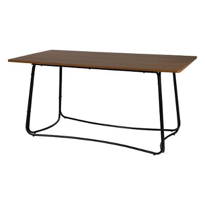 Mesa de Jantar Natura Retangular MDF 160cm Marrom Escuro Waw Design