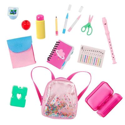 Kit de Material Escolar Pronta para a Escola Our Generation para Boneca Rosa Candide