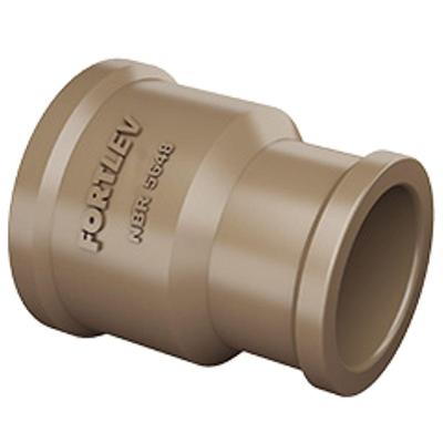 Luva Redução Soldável 25x20mm 10412529 para Água Fria em PVC Marrom Fortlev
