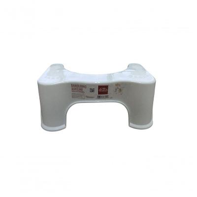 Banquinho Auxiliar para Vaso Sanitário Anatômico Branco Top Rio Comercial