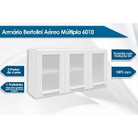 Armário Aéreo p/ Cozinha Múltipla 6010 3 Portas c/Vidro 105cm Branco - Bertolini - 7