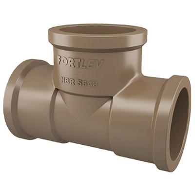 Tê Soldável 20mm 10250209 para Água Fria em Pvc Marrom Fortlev