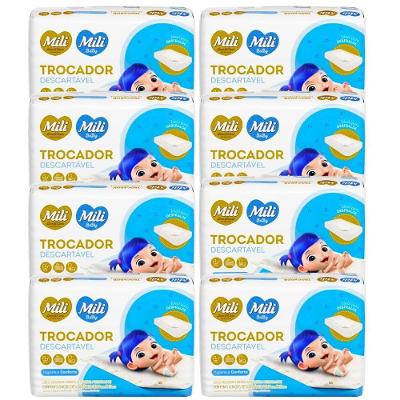 Trocador Descartável Love & Care 8 Pacotes com 5 Lençóis Absorventes Mili