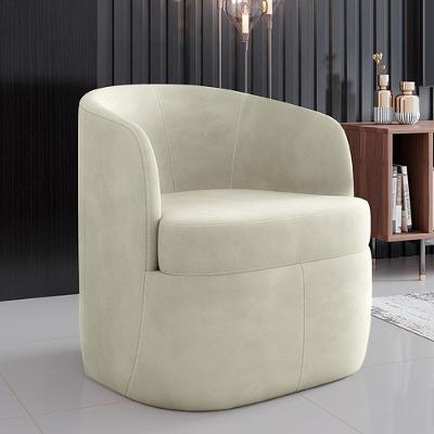 Poltrona Decorativa Bel G33 Base Giratória Veludo Confortável Bege Gran Belo