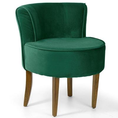 Poltrona Decorativa Ayla para Sala de Estar em Veludo Verde com Assento Confortável Gran Belo