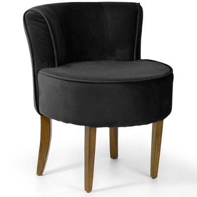 Poltrona Decorativa Ayla para Sala de Estar em Veludo Preto G15 Gran Belo