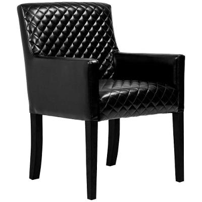 Poltrona Decorativa Liverpool Sala de Estar com Base de Madeira Preto Gran Belo