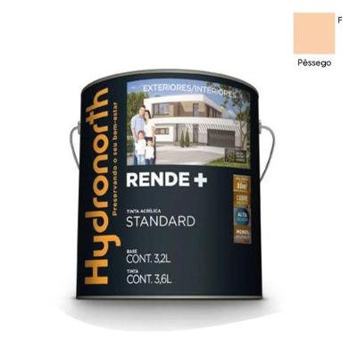 Tinta Acrílica Rende+ Pêssego Fosco 3,6L para Ambientes Aconchegantes Hydronorth