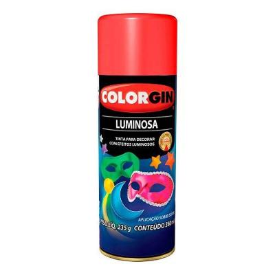 Tinta Acrílica em Spray Luminoso 350ml para Decoração Vermelho Colorgin