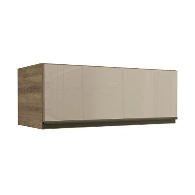Armário de Cozinha Modulado  Maxxi G770 1 Porta Basculante c/Vidro Nogal - Kappesberg