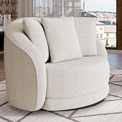 Poltrona Decorativa Galáxia G45 Giratória com Almofadas Branco Gran Belo