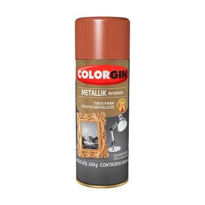 Tinta Acrílica em Spray Metallik Interior Cobre 350ml para Objetos Decorativos em Ambientes Internos