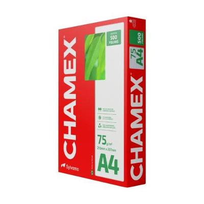 Papel Sulfite A4 Chamex 75g-m2 Caixa 10 Resmas de 500 Folhas para Documentos e Relatórios Branco