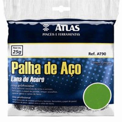 Palha de Aço Grossa Número 2 At90-70 para Limpar Assoalhos e Aparar Gesso Pincéis Atlas