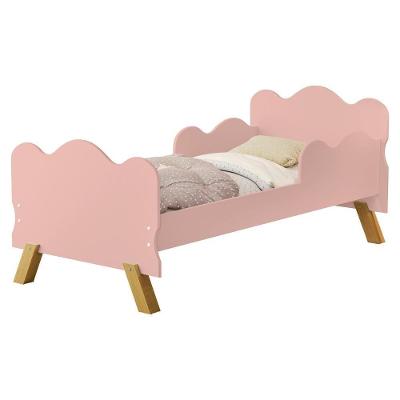 Mini Cama Angel Infantil em Mdf Rosa com Estrado Reforçado Milani Movelaria
