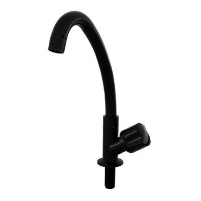 Torneira para Cozinha de Mesa Slim Tulipa Bica Móvel Alta em Plástico Abs Preto Socel