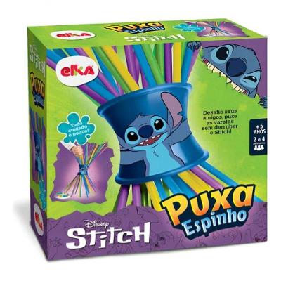 Jogo Infantil Desafio Puxa Espinho Stitch Disney de Habilidade Azul Elka
