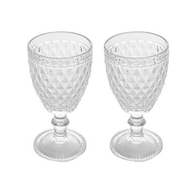 Jogo 2 Taças de Vidro Bico de Abacaxi para Água 260ml Transparente Lyor
