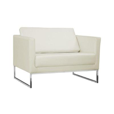 Poltrona Decorativa Julia 106cm Couro Sintético Confortável Bege Claro G15 Gran Belo