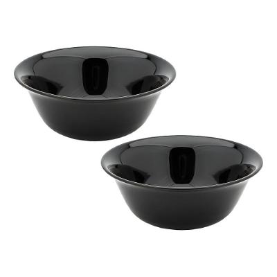 Jogo 2 Bowl Preto de Vidro Opalino Mini Tigela 12cm para Sobremesa e Molhos em Casa Tem
