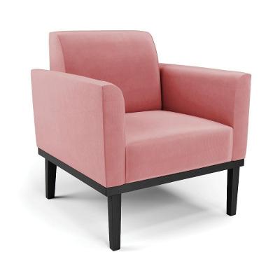 Poltrona Decorativa Isabella Suede com Espuma D-23 Rose G19 Gran Belo