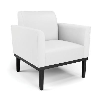 Poltrona Decorativa Isabella G19 Couro Sintético Espuma D-23 Branco Gran Belo