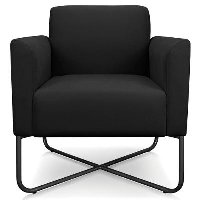 Poltrona Decorativa Isabella Base X Suede Preto G19 para Sala Moderna Gran Belo