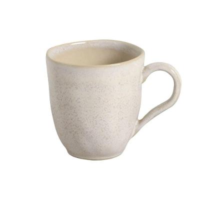 Caneca Orgânico Latte Stoneware Acabamento Artesanal Off White Porto Brasil
