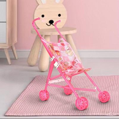 Carrinho de Boneca Dobrável para Menina Brinquedo Rosa Wellmix