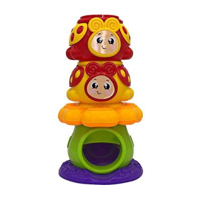 Brinquedo Infantil Torre Joaninha com Bolinha Chocalho para Bebê Acima de 12 Meses JP Brink