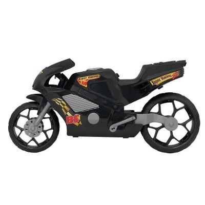Brinquedo Moto Esportiva Super Moto 360 com Design Realista Preto Bs Toys