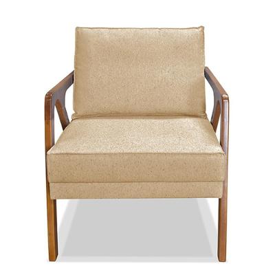 Poltrona Decorativa Frida Linho Luxo com Assento D28 Dourado Gran Belo