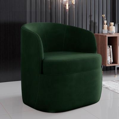 Poltrona Decorativa Bel G33 Sala de Estar em Veludo Verde Base Giratória Gran Belo