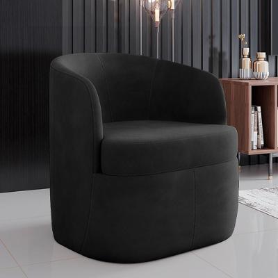 Poltrona Decorativa Bel G33 Base Giratória Veludo Confortável Cinza Escuro Gran Belo