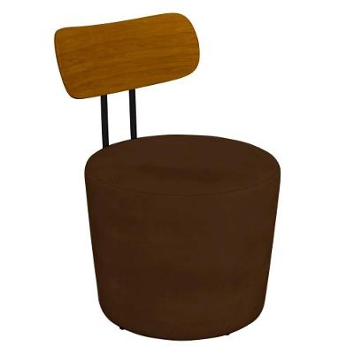 Poltrona Decorativa Addams Veludo Marrom G45 para Sala de Estar Gran Belo