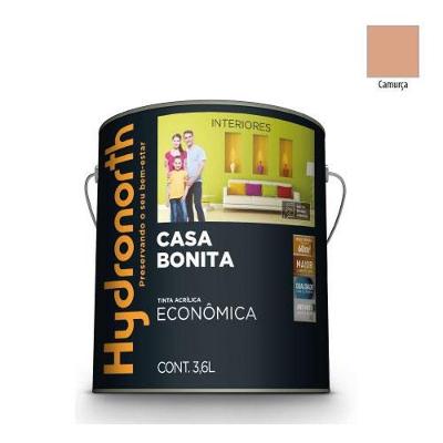 Tinta Acrílica Casa Bonita Camurça Fosco Galão 3,6L Marrom para Paredes Internas Hydronorth