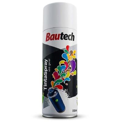 Tinta Spray 350ml 30494 Alto Brilho para Pintura Branco Bautech